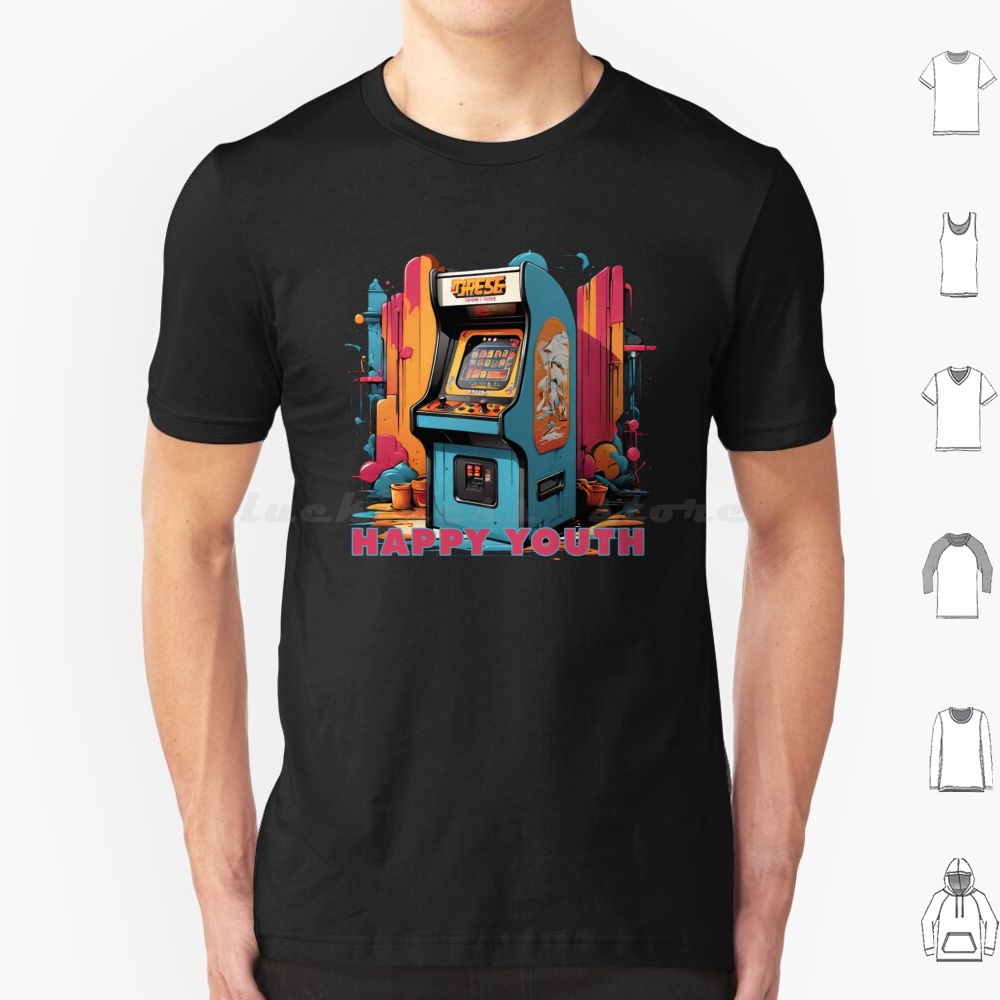 Arcade No - Happy Youth-Arcade T Shirt Men Women
