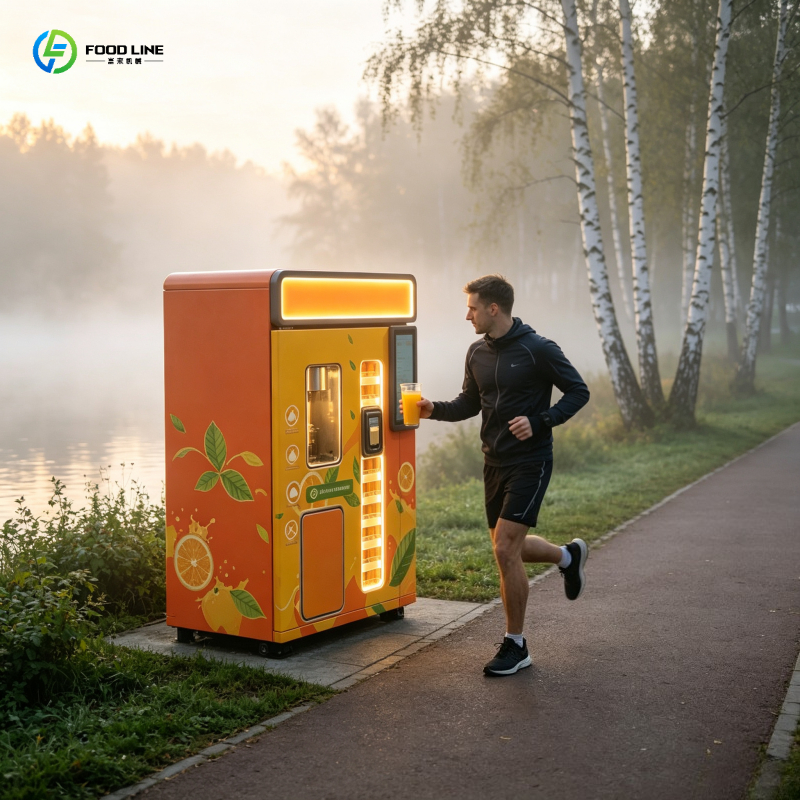 Arcade Style Vending Machine - Fresh Orange Juice Vending Machine, Pan-European