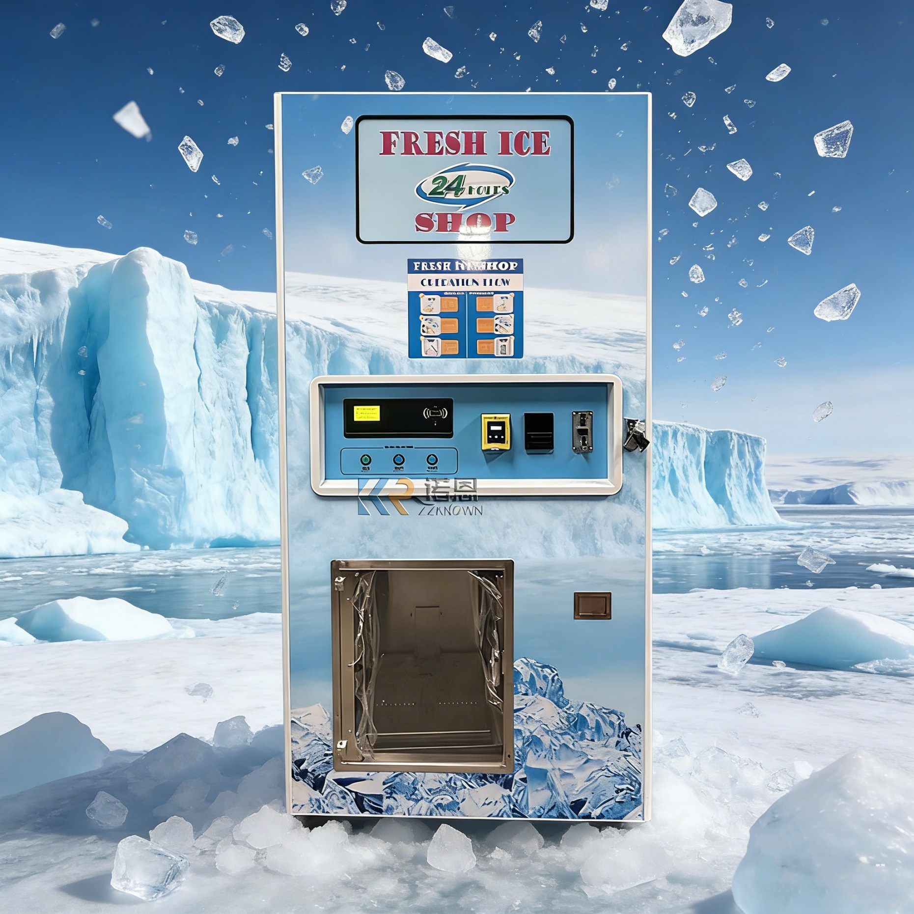 Commercial Vending Machine - Customized Outdoor Automatic Ice Cube Vending