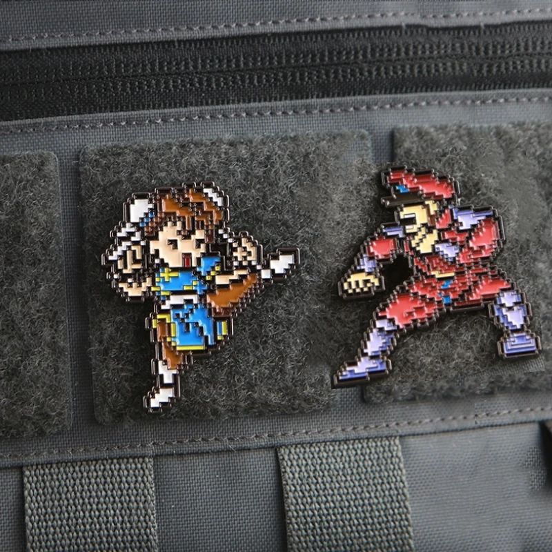 Arcade Vegas - Arcade Game Pixel Vega&Chunli Metal Hook&loop