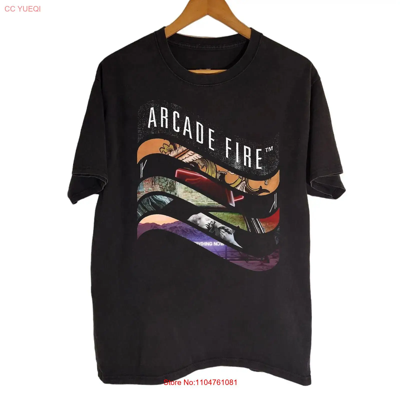 Arcade No - RARE Arcade Fire Black Cotton All