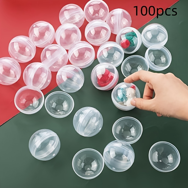 100pcs Clear Plastic Round Cap - Prize Capsule Toy Machine review and price
