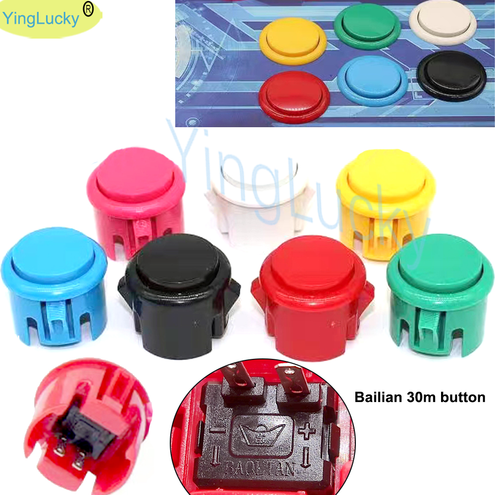 100 pcs Arcade buttons 30mm 24 - Joystick Arcade Parts review and price
