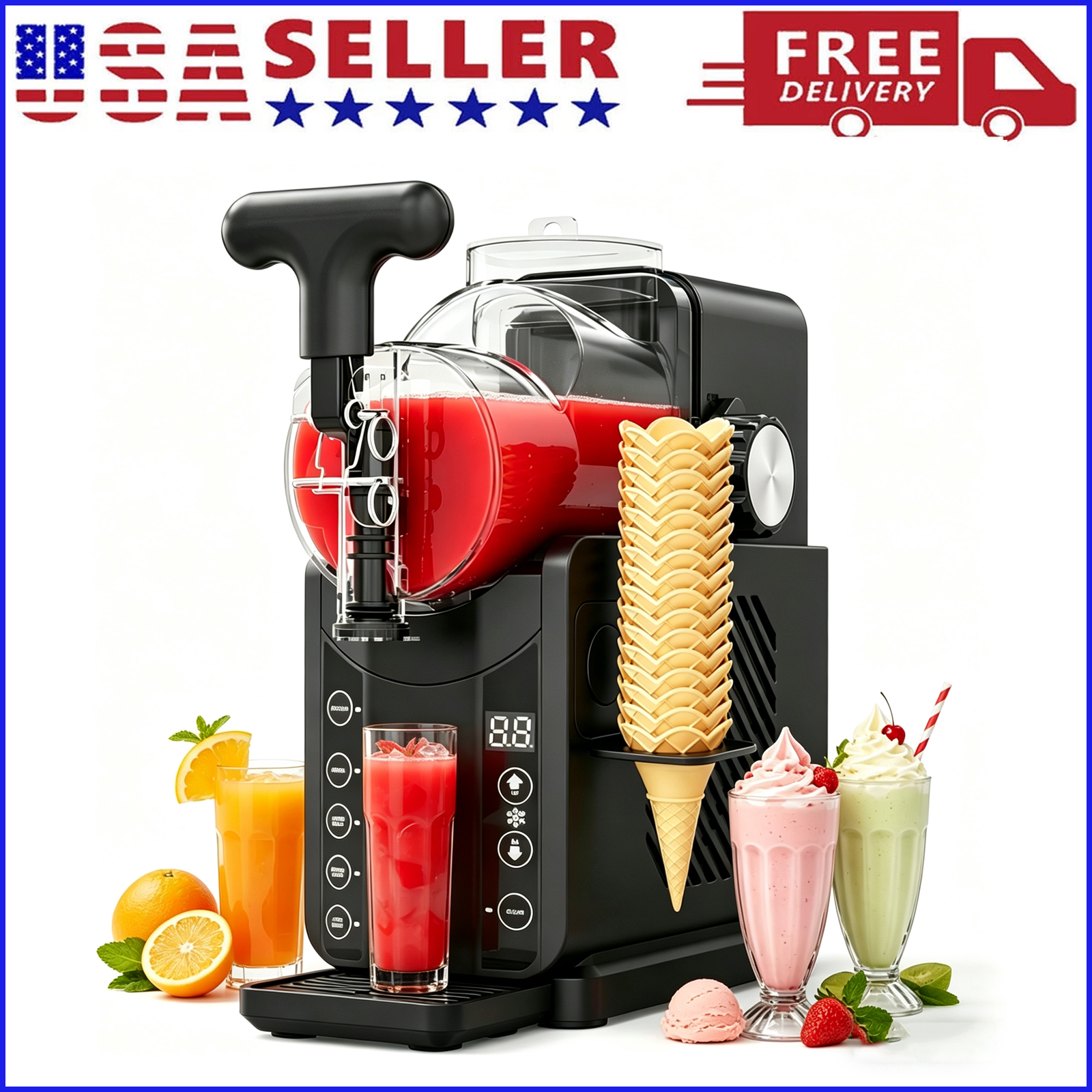 2-in-1 Slushie Machines & Soft - Slushie Machine Vending review and price