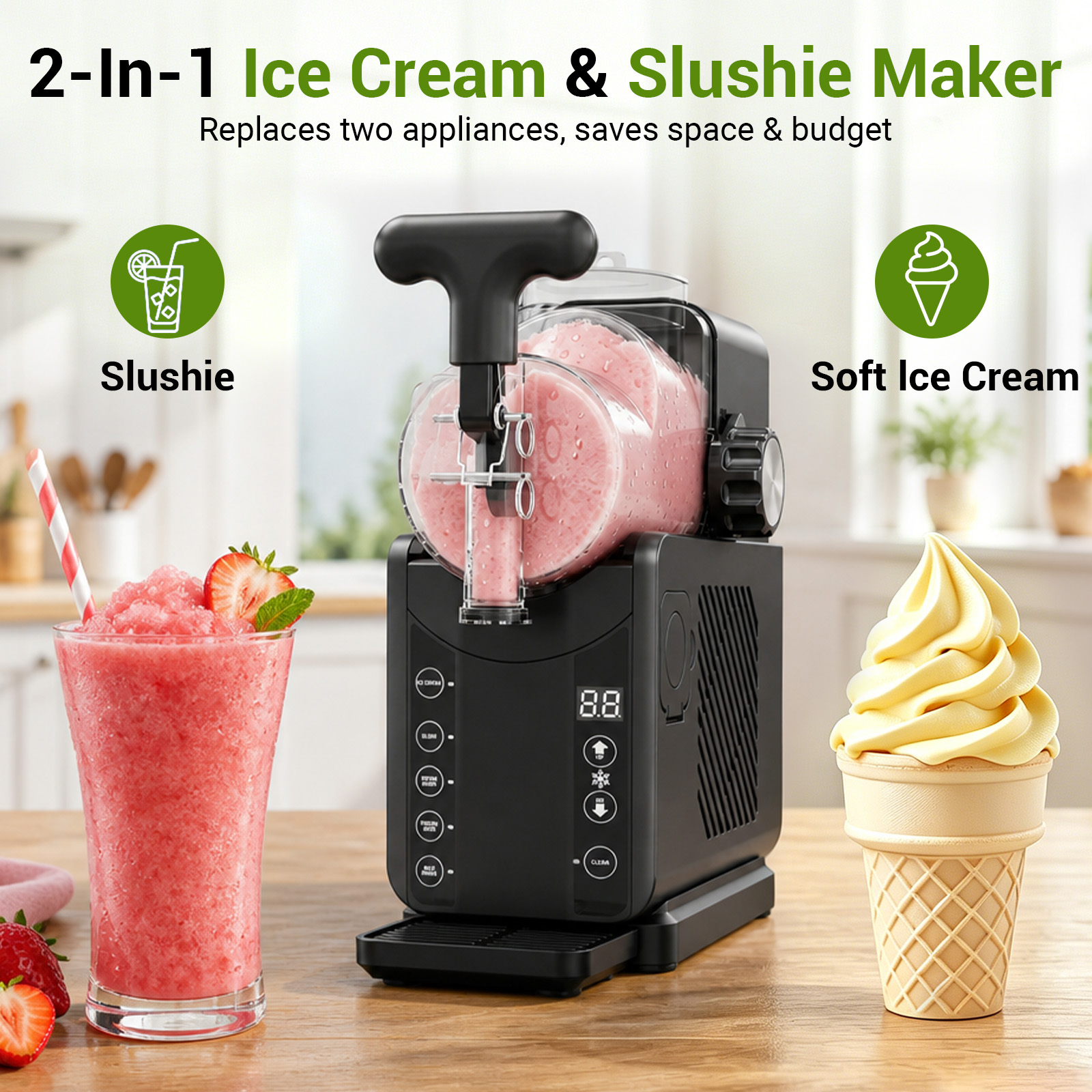 2-in-1 Slushie Machines & Soft - Slushie Machine Vending review and price