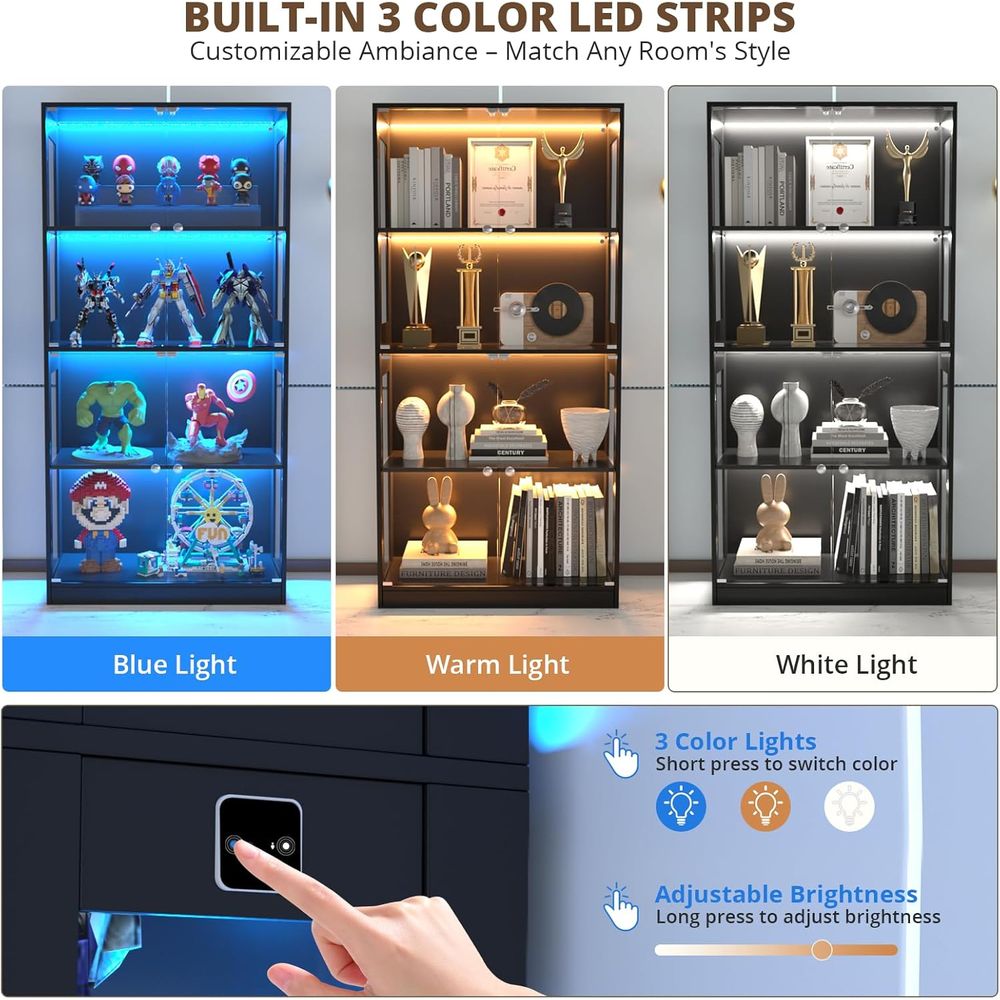 65 Glass Door Display Cabinet, - Glass Cabinet Display review and price