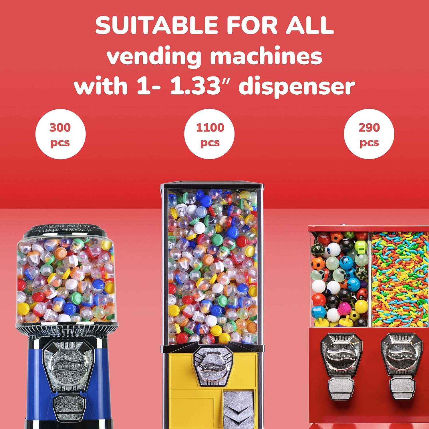 100-500PCS Empty Round Capsule - Prize Capsule Toy Machine review and price