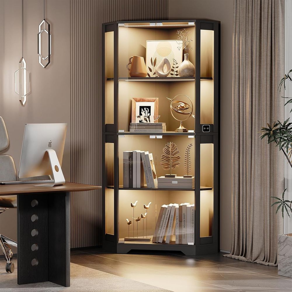 65 Illuminated Glass Display C - Glass Cabinet Display review and price