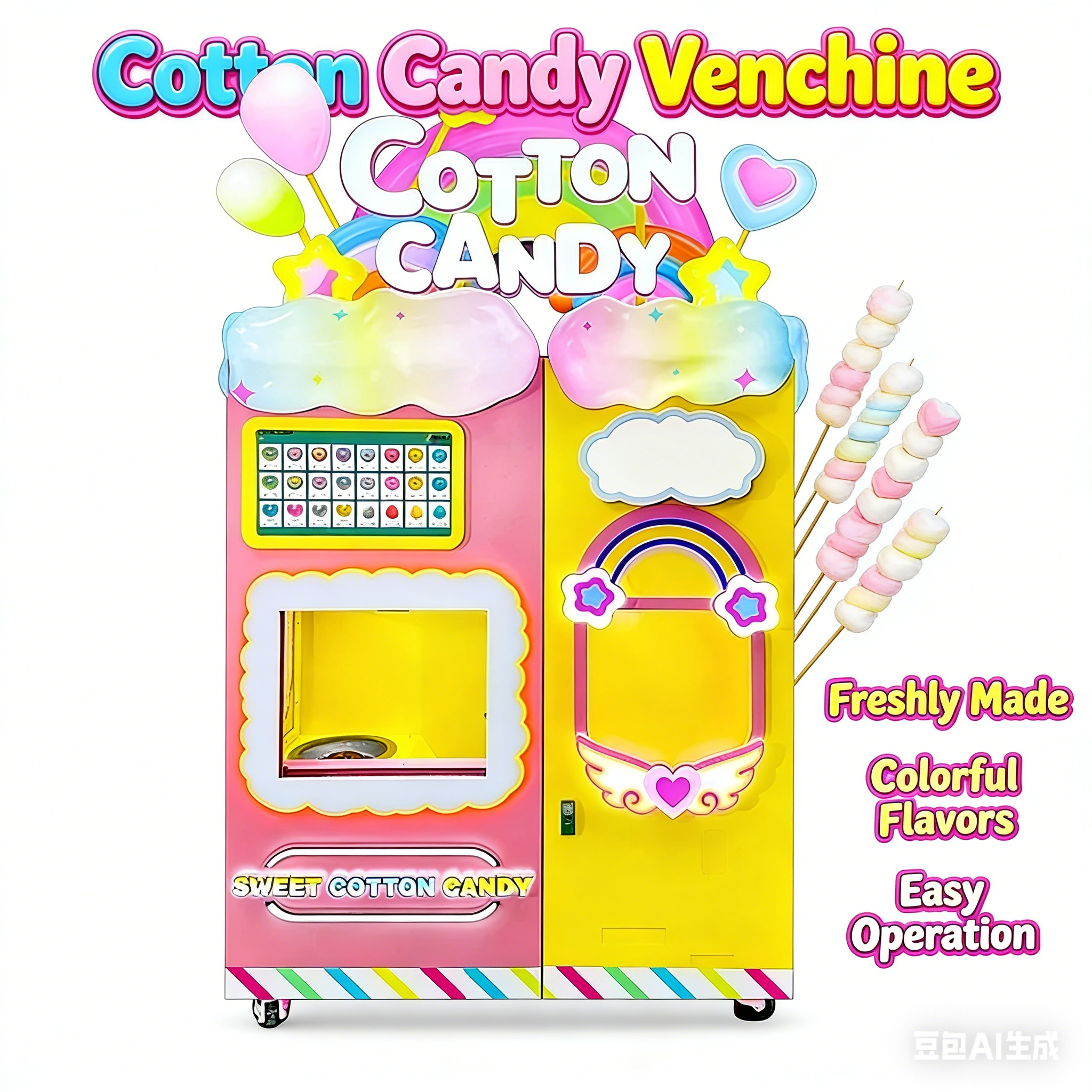 Customized Custom Kids Cotton  - Commercial Vending Machine review and price