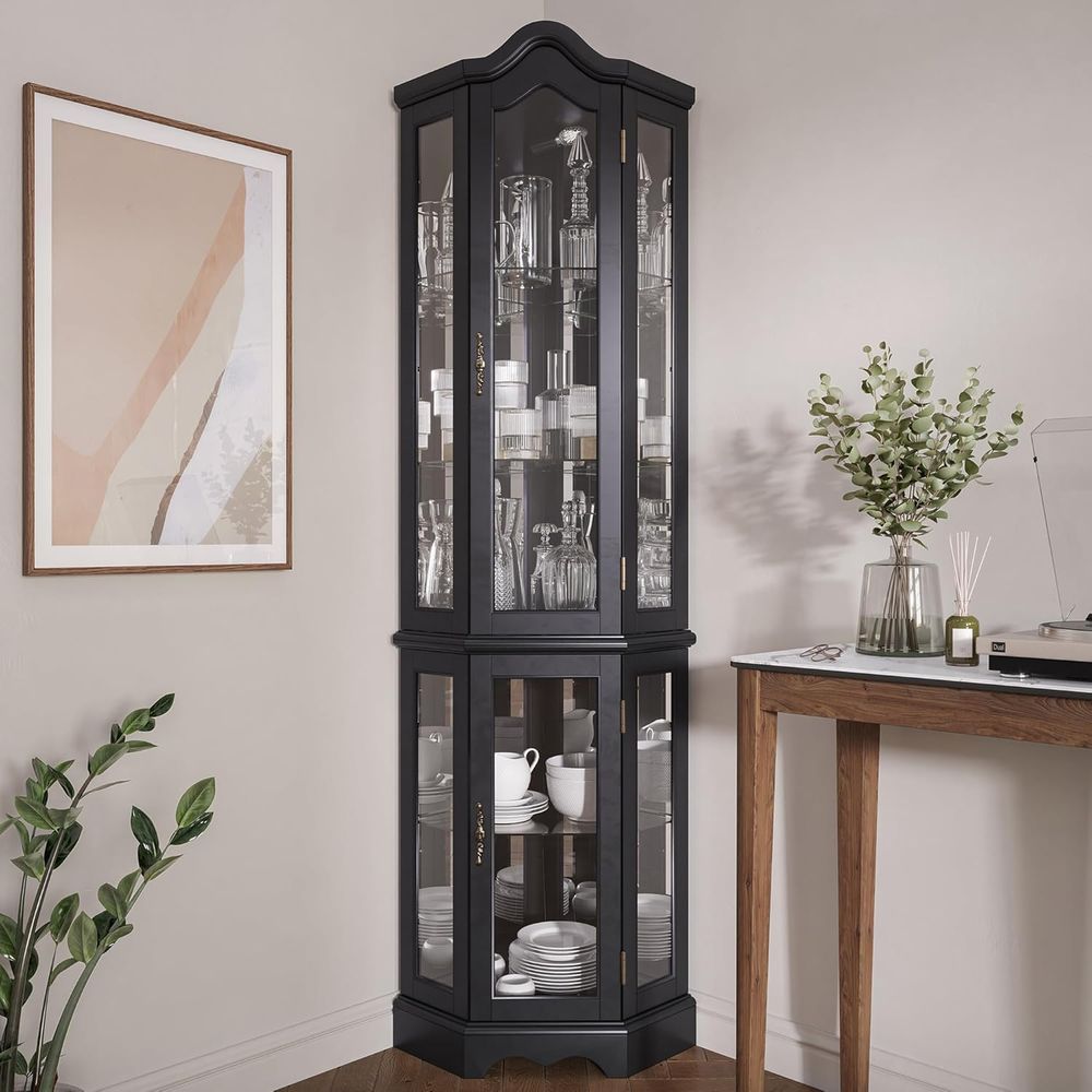 Lighted 3-Side Glass Display C - Glass Cabinet Display review and price