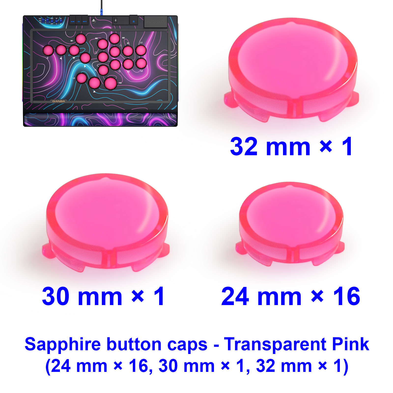 QANBA SAPPHIRE S1 Button Cap A - Joystick Arcade Parts review and price