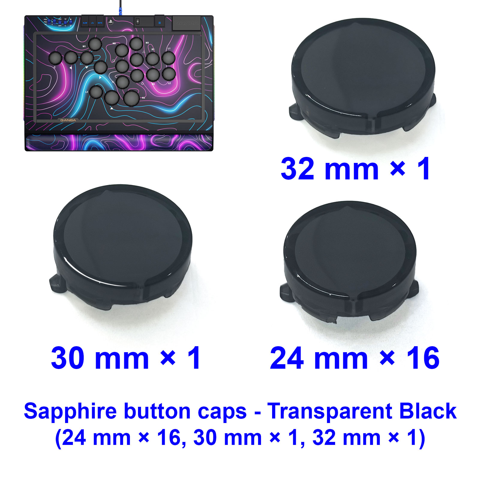 QANBA SAPPHIRE S1 Button Cap A - Joystick Arcade Parts review and price