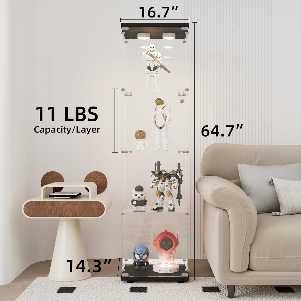 LED-Illuminated Glass Cabinet  - Glass Cabinet Display review and price