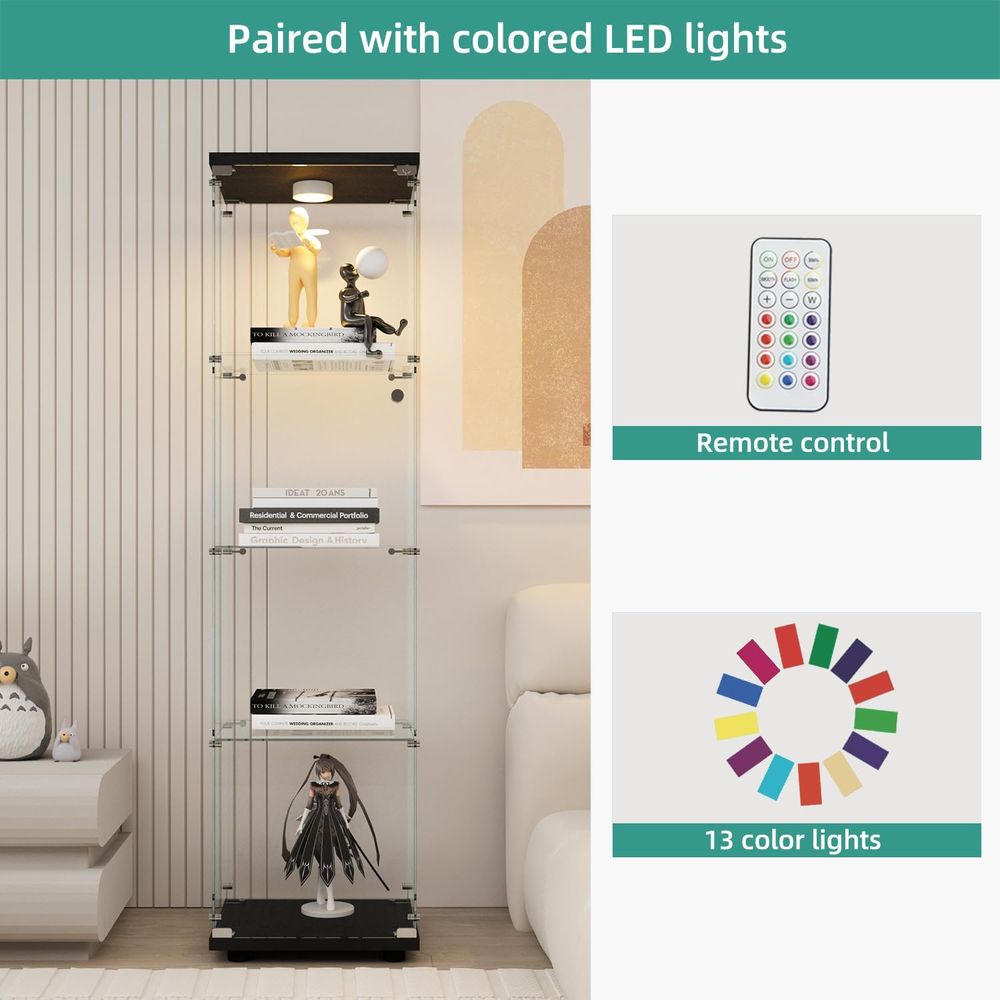 LED-Illuminated Glass Cabinet  - Glass Cabinet Display review and price