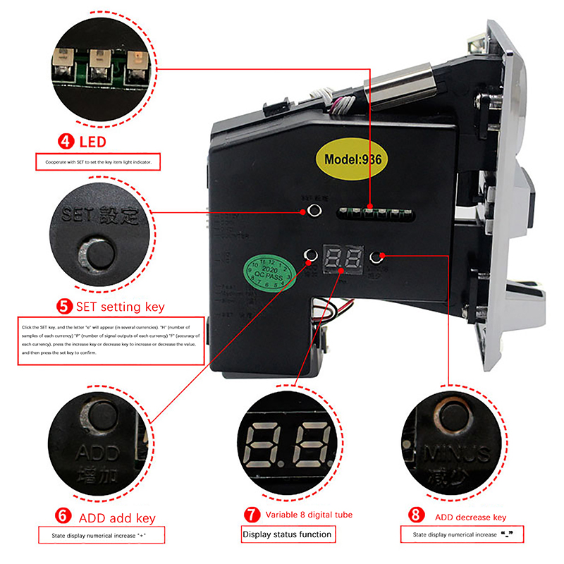 1Pc 616 Multi Coin Slot Accept - Arcade Game Vending Machine review and price