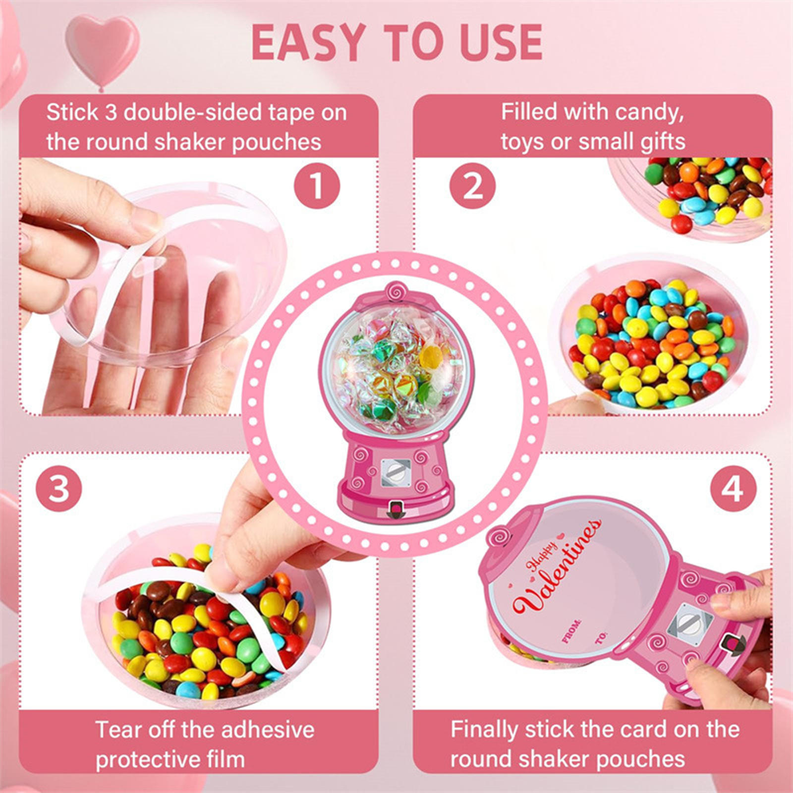 18/36 Pack Valentine Candy Hol - Bubble Gum Machine review and price
