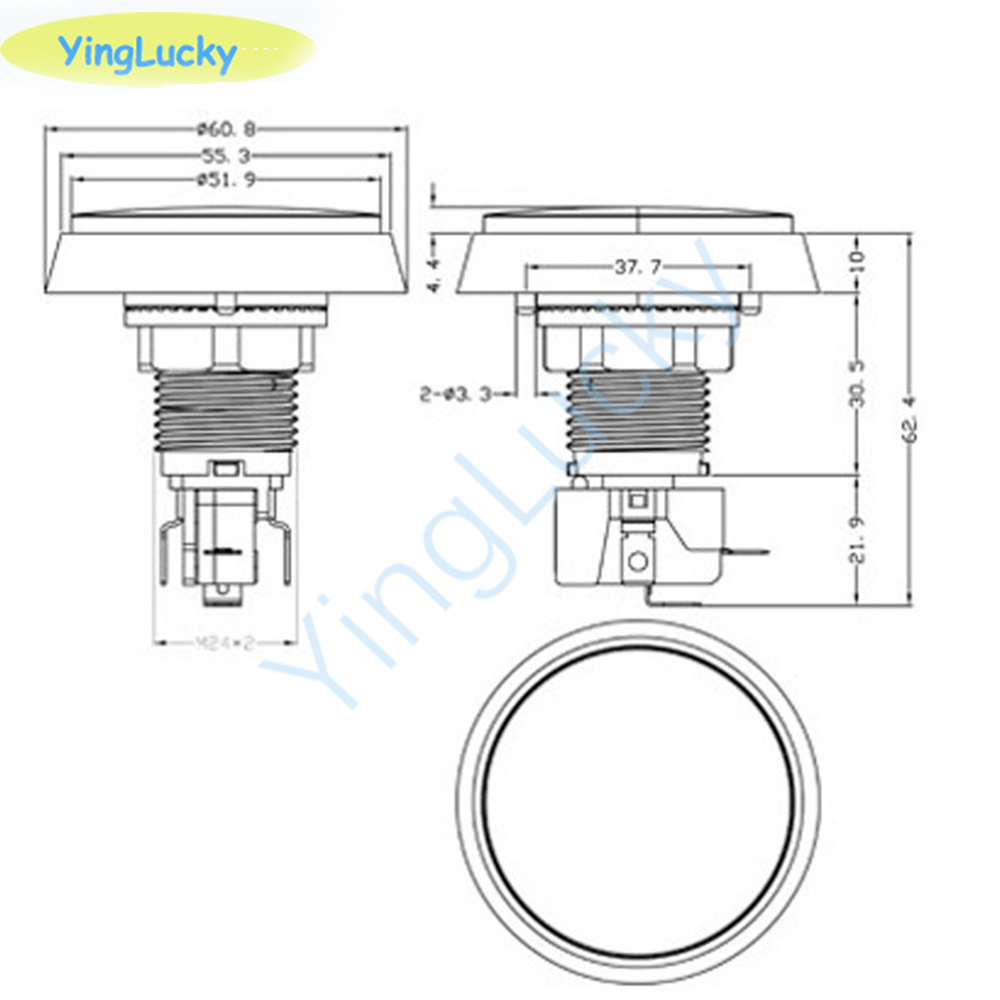 10pcs Arcade Button 60MM  LED  - Coin Pusher Machine review and price