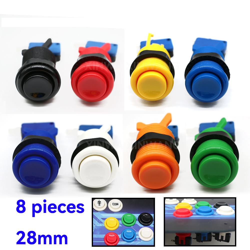 8Pcs Happ Style Push Button 28 - Joystick Arcade Parts review and price