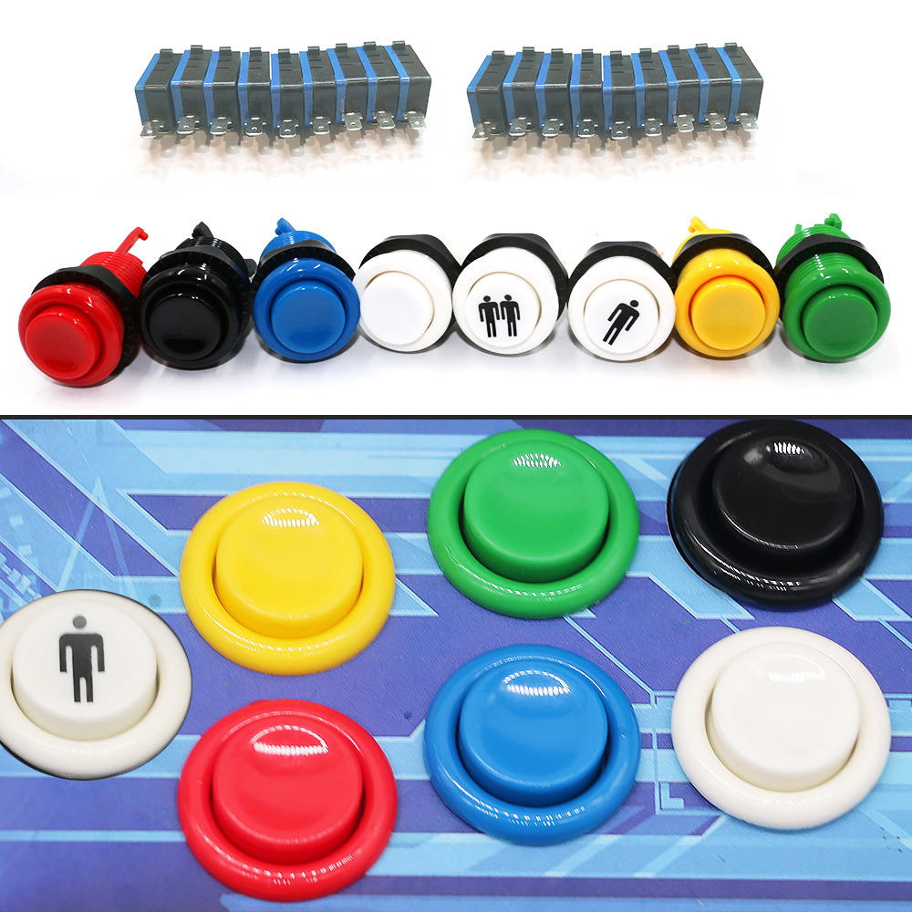 8Pcs Happ Style Push Button 28 - Joystick Arcade Parts review and price