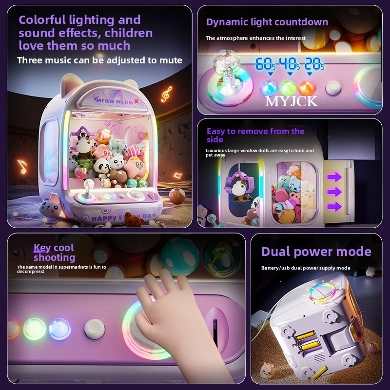 DIY Purple Automatic Doll Mach - Claw Crane Machine review and price