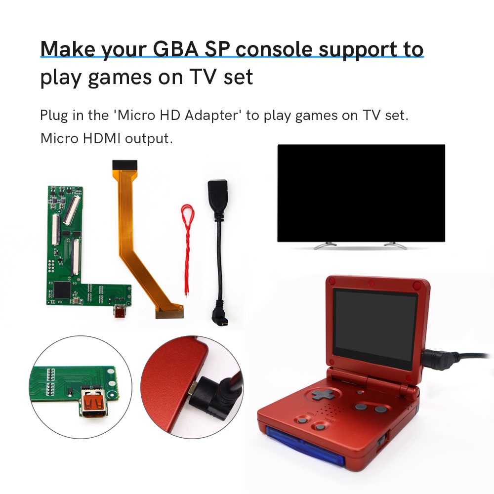 For GBA SP HDMI Port PCB Mod K - Arcade Button Pcb review and price
